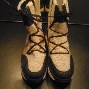 Don Diego Fur Lace Boot Black And Tan   #030626c